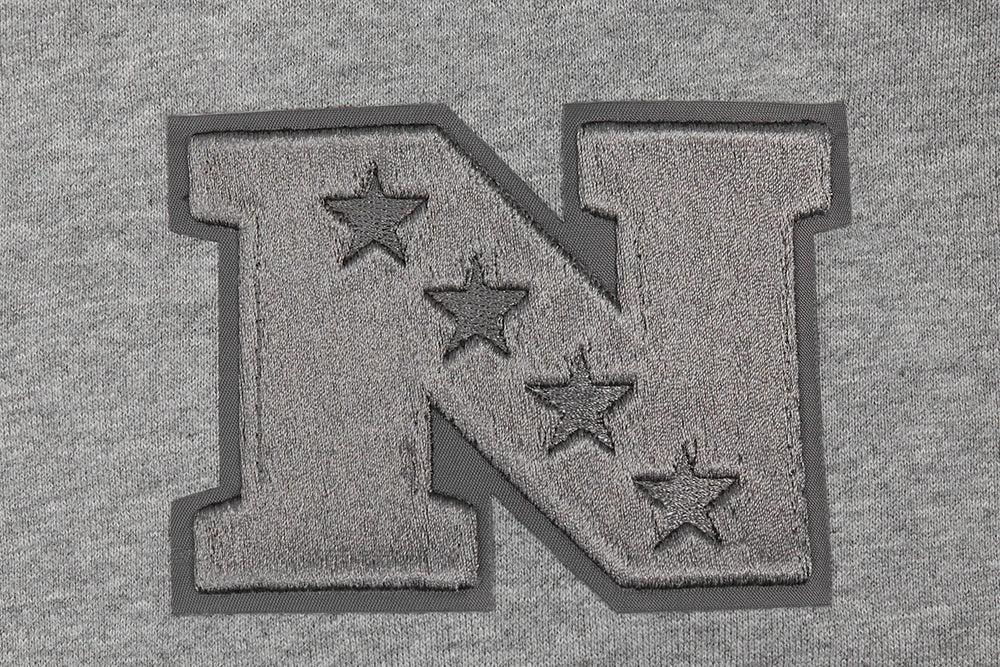 NFL DETROIT LIONS NEUTRAL MEN'S DROP SHOULDER PULLOVER HOODIE (DARK HEATHER GRAY)