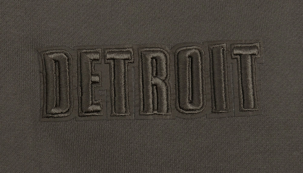 NFL DETROIT LIONS NEUTRAL MEN'S DROP SHOULDER PULLOVER HOODIE (DARK TAUPE)
