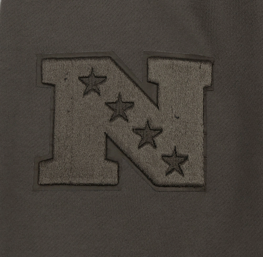 NFL DETROIT LIONS NEUTRAL MEN'S DROP SHOULDER PULLOVER HOODIE (DARK TAUPE)