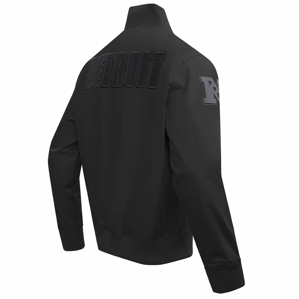NFL DETROIT LIONS NEUTRAL MEN'S TWILL JACKET (BLACK)