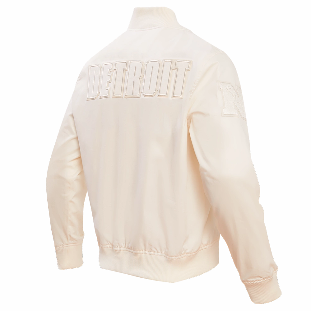 NFL DETROIT LIONS NEUTRAL MEN'S TWILL JACKET (EGGSHELL)