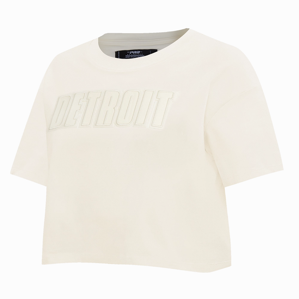 NFL DETROIT LIONS NEUTRAL WOMEN'S BOXY TEE (EGGSHELL)