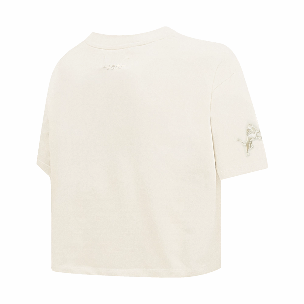NFL DETROIT LIONS NEUTRAL WOMEN'S BOXY TEE (EGGSHELL)