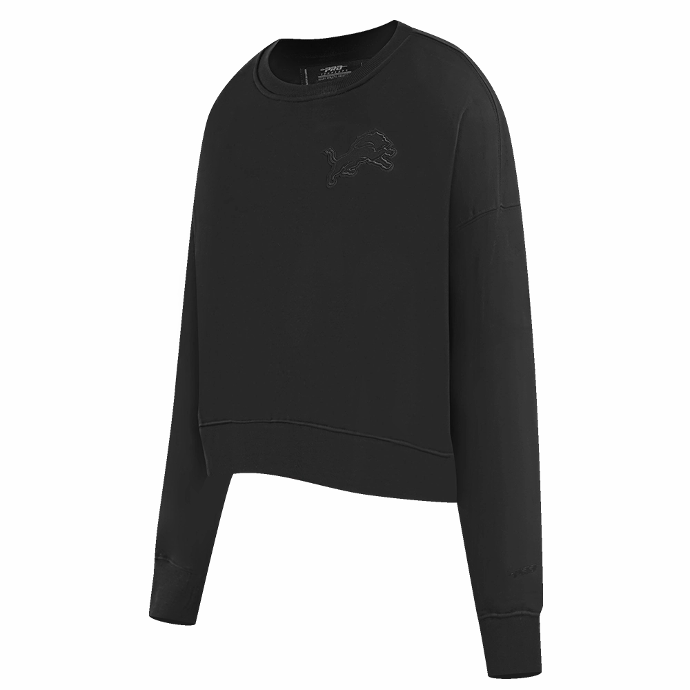 NFL DETROIT LIONS NEUTRAL WOMEN'S CREWNECK (BLACK)