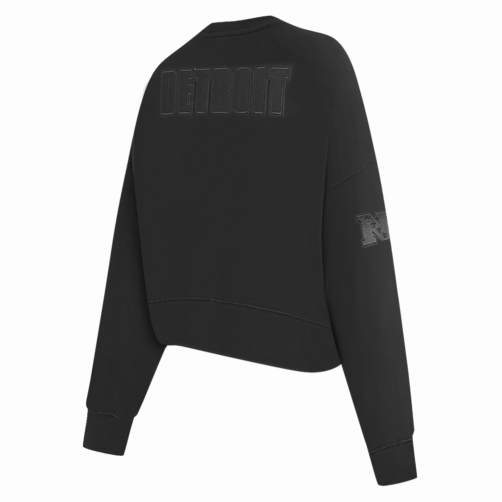 NFL DETROIT LIONS NEUTRAL WOMEN'S CREWNECK (BLACK)