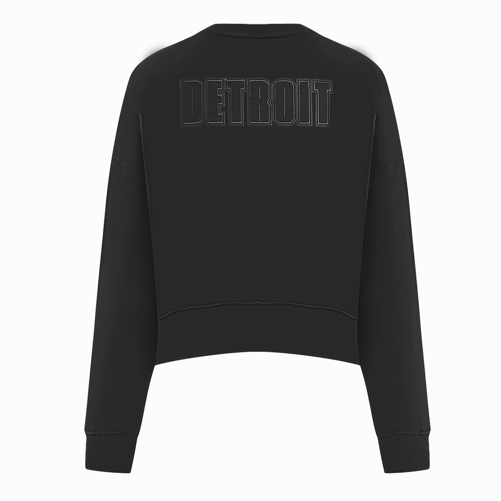 NFL DETROIT LIONS NEUTRAL WOMEN'S CREWNECK (BLACK)