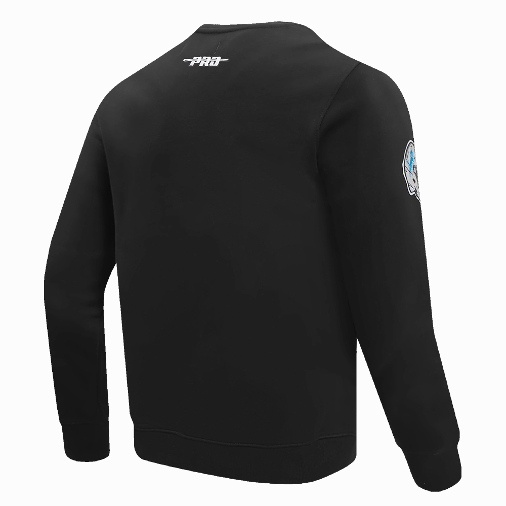 NFL DETROIT LIONS OLD ENGLISH MEN'S CREWNECK (BLACK)