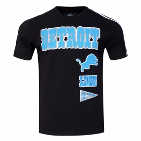 NFL DETROIT LIONS RETRO CLASSIC MEN'S STRIPED TEE (BLACK)