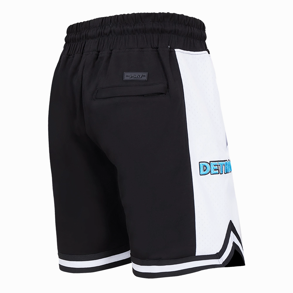 NFL DETROIT LIONS SCRIPT TAIL MEN'S DOUBLE KNIT 2.0 SHORT (BLACK)