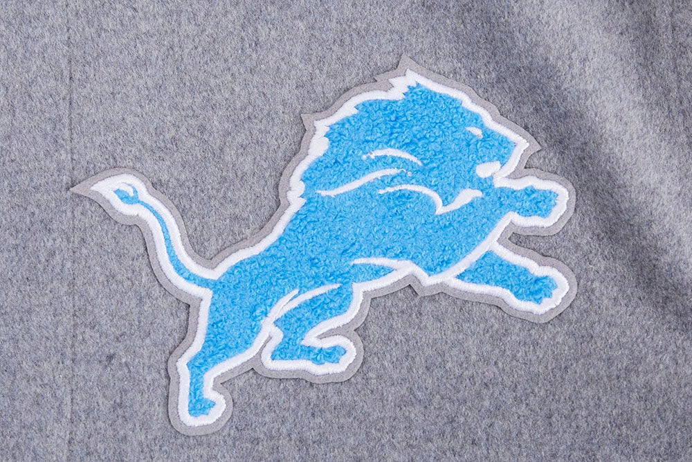 NFL DETROIT LIONS SCRIPT TAIL MEN'S RIB WOOL VARSITY (HEATHER GREY/WHITE/BLACK)