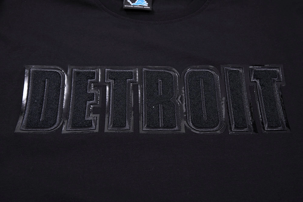 NFL DETROIT LIONS TRIPLE BLACK MEN'S TEE (TRIPLE BLACK)