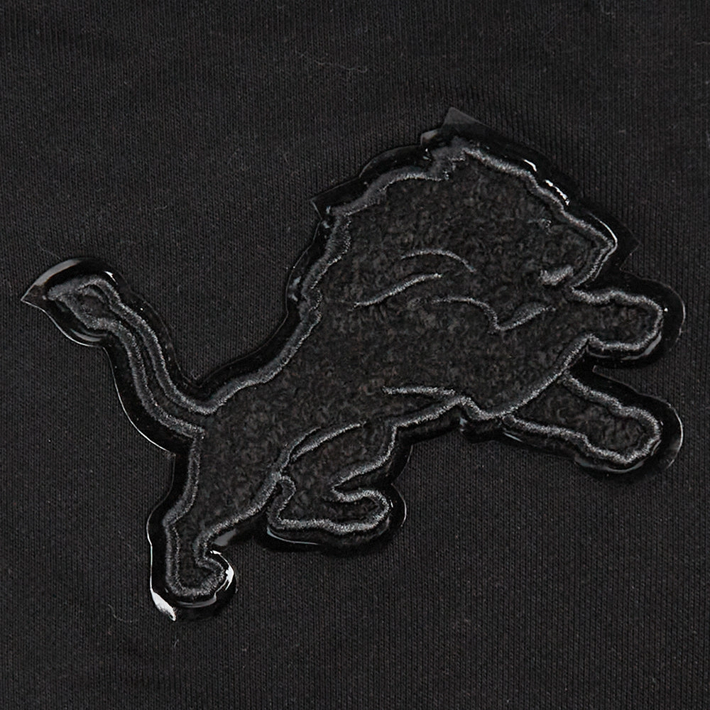 NFL DETROIT LIONS TRIPLE BLACK WOMEN'S SINGLE JERSEY BOXY TEE (TRIPLE BLACK)