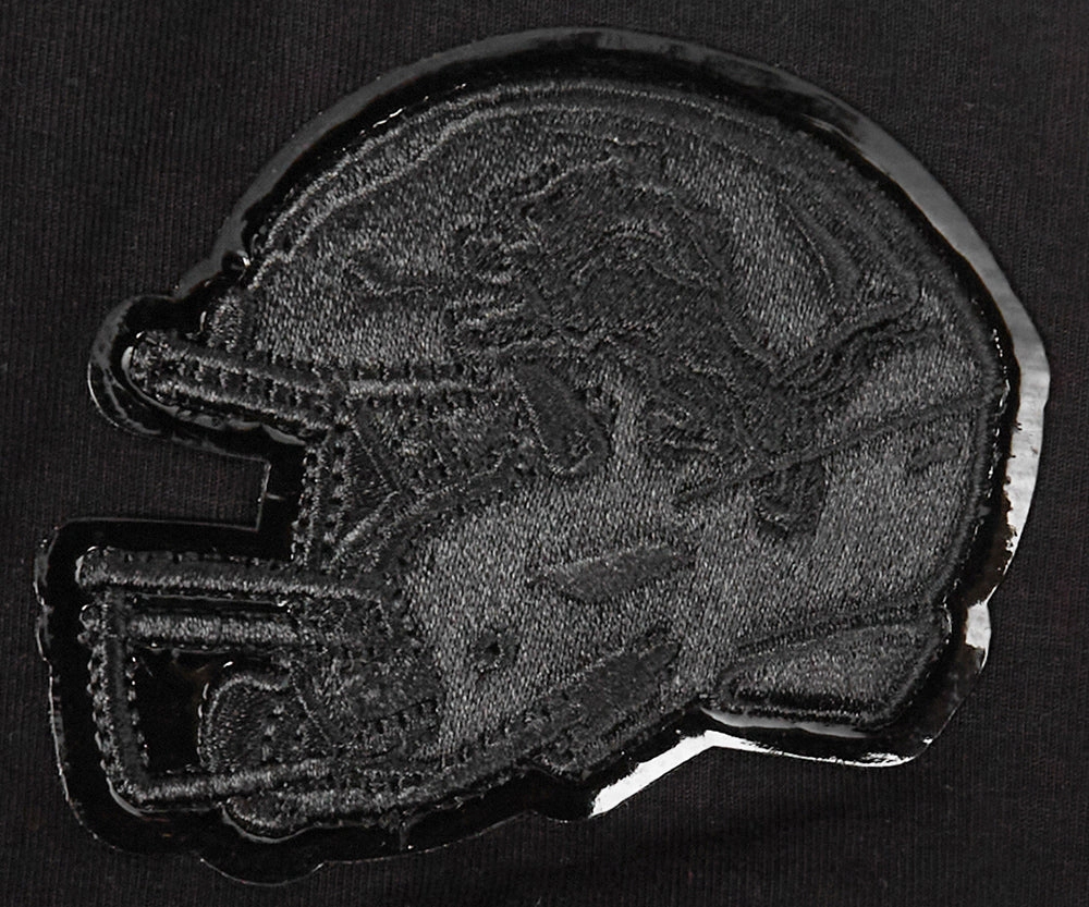 NFL DETROIT LIONS TRIPLE BLACK WOMEN'S SINGLE JERSEY BOXY TEE (TRIPLE BLACK)