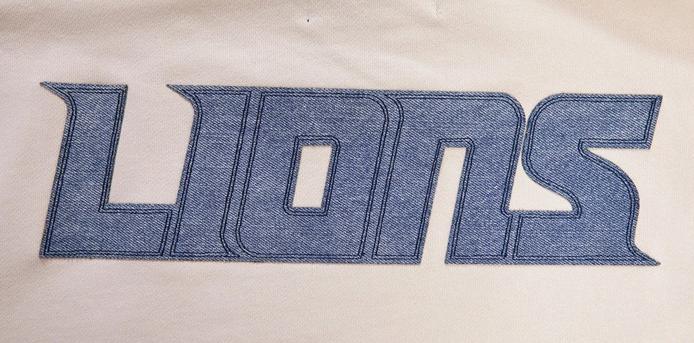NFL DETROIT LIONS VARSITY BLUES MEN'S PULLOVER HOODIE (LINEN)