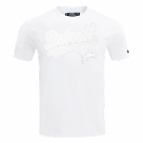 NFL DETROIT LIONS WHITE OUT MEN'S SINGLE JERSEY TEE (WHITE)