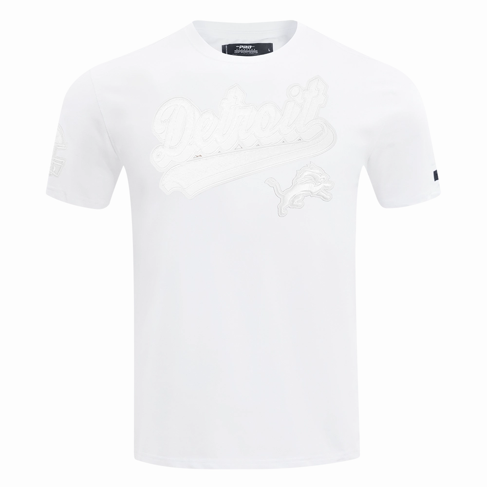NFL DETROIT LIONS WHITE OUT MEN'S SINGLE JERSEY TEE (WHITE)