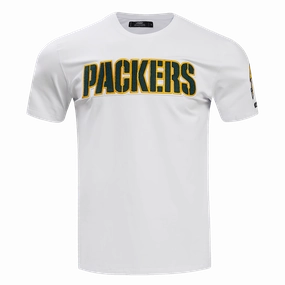 NFL GREEN BAY PACKERS  CLASSIC CHENILLE SINGLE JERSEY TEE (WHITE)
