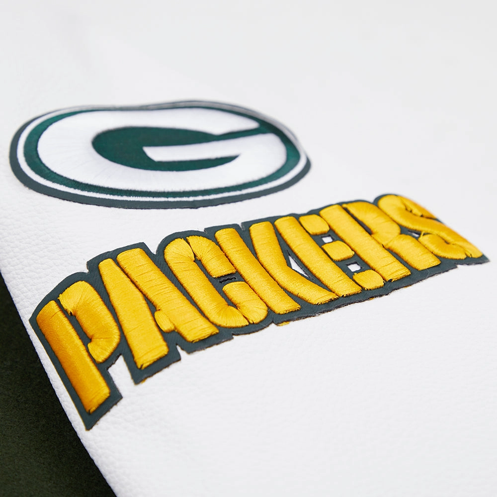 NFL GREEN BAY PACKERS CLASSIC MEN'S VARSITY JACKET (GRAY/WHITE)