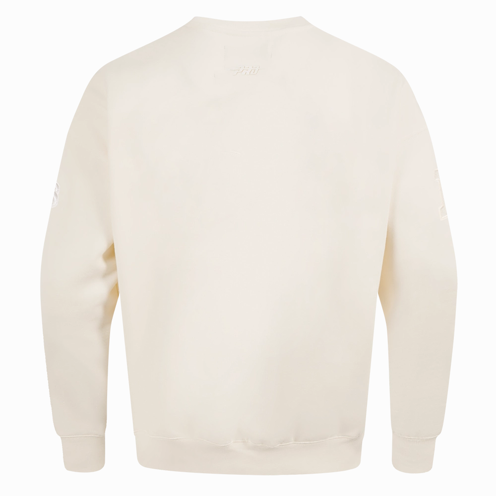 NFL GREEN BAY PACKERS NEUTRAL MEN'S DROP SHOULDER FLEECE CREWNECK (EGGSHELL)