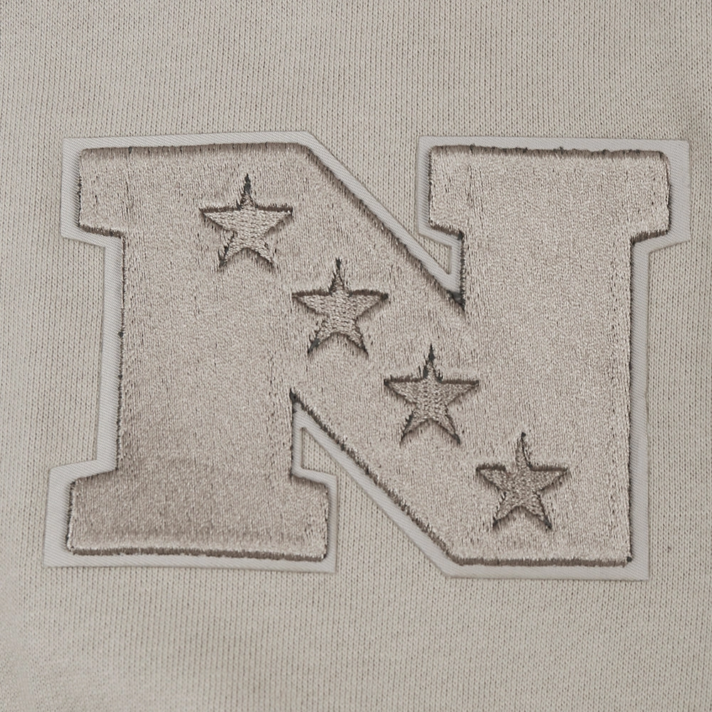 NFL GREEN BAY PACKERS NEUTRAL MEN'S DROP SHOULDER PULLOVER HOODIE (TAUPE)
