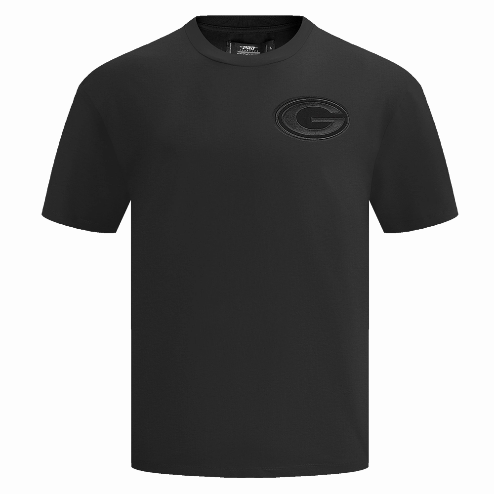 NFL GREEN BAY PACKERS NEUTRAL MEN'S DROP SHOULDER TEE (BLACK)