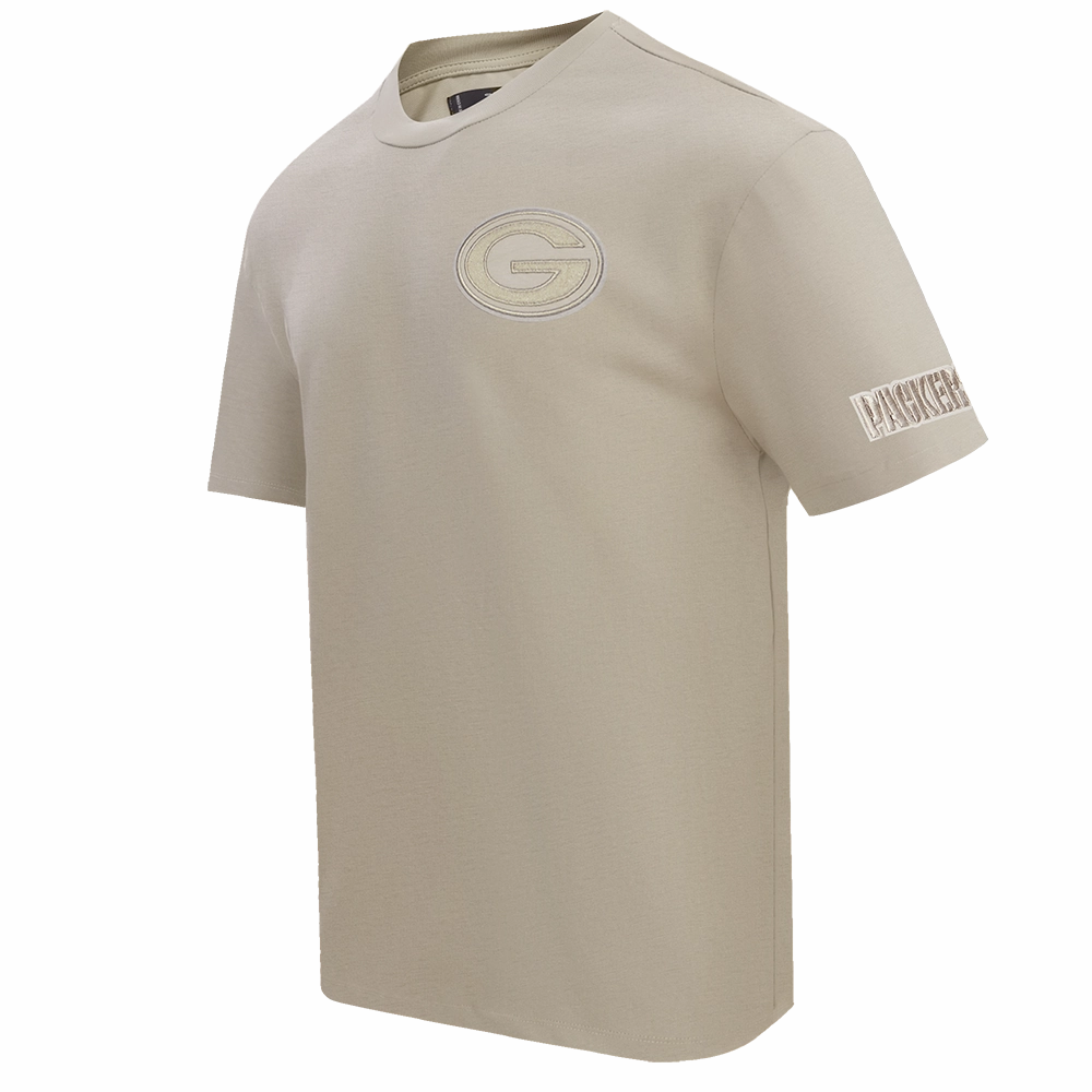 NFL GREEN BAY PACKERS NEUTRAL MEN'S DROP SHOULDER TEE (TAUPE)