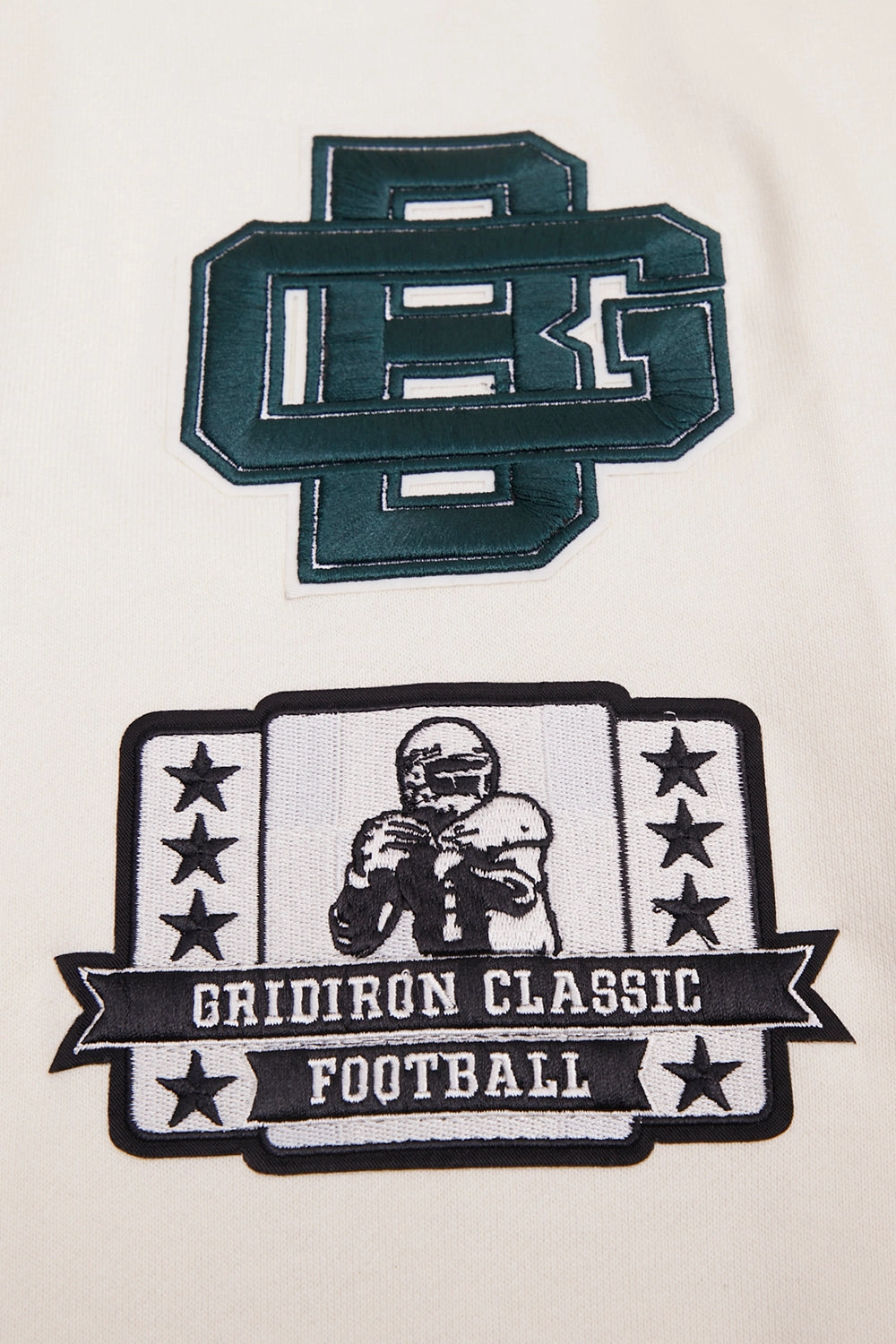 NFL GREEN BAY PACKERS RETRO CLASSIC MEN'S PULLOVER HOODIE (EGGSHELL/ BLACK)