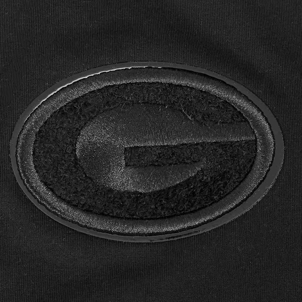 NFL GREEN BAY PACKERS TRIPLE BLACK WOMEN'S SINGLE JERSEY BOXY TEE (TRIPLE BLACK WOMEN'S)
