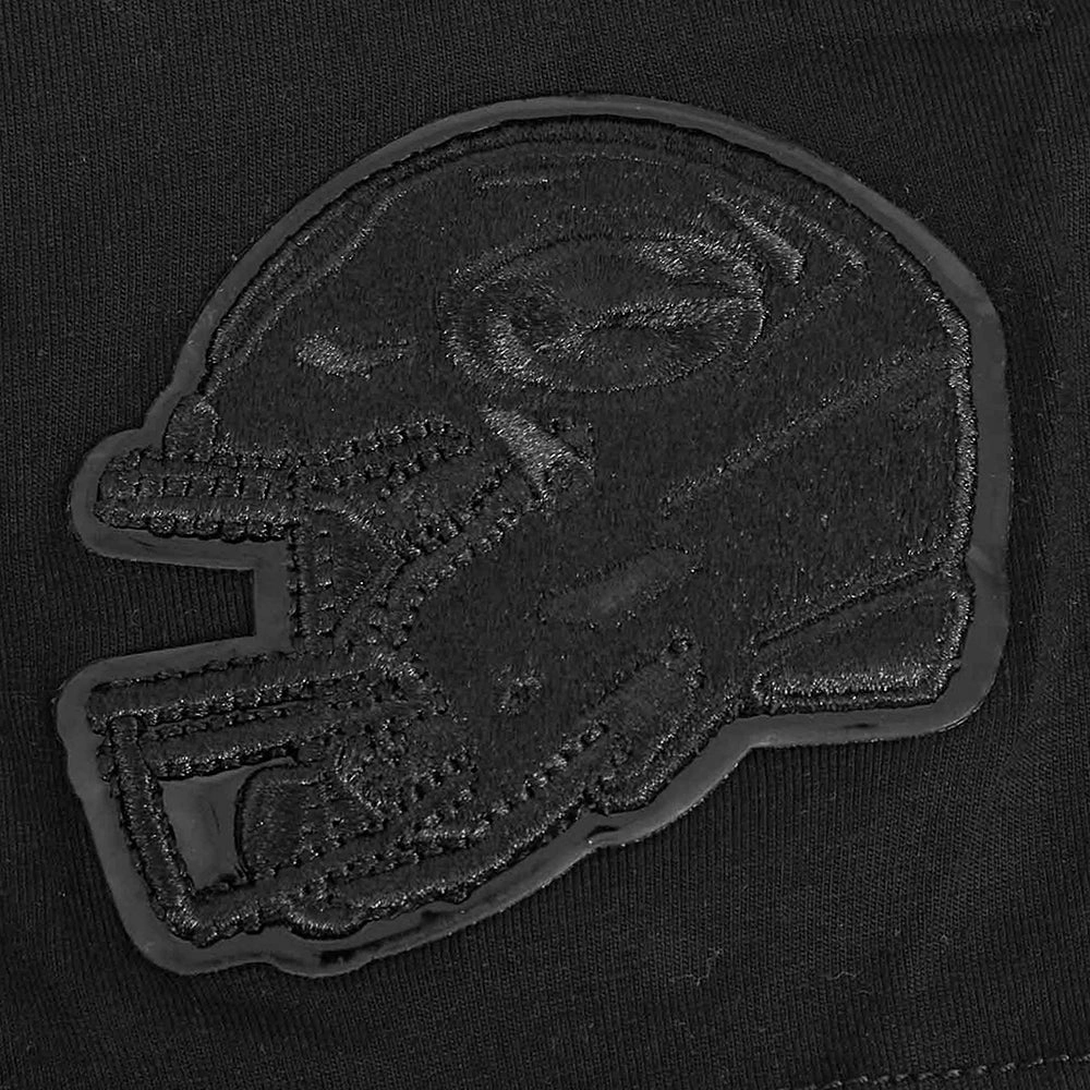 NFL GREEN BAY PACKERS TRIPLE BLACK WOMEN'S SINGLE JERSEY BOXY TEE (TRIPLE BLACK WOMEN'S)