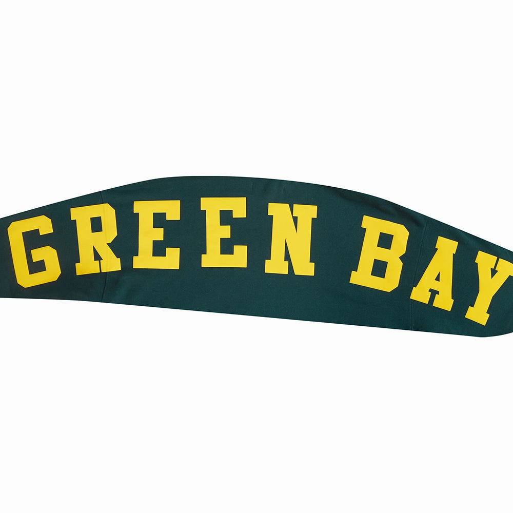 NFL GREEN BAY PACKERS WINGSPAN MEN'S DROP SHOULDER FLEECE PULLOVER HOODIE (FOREST GREEN)