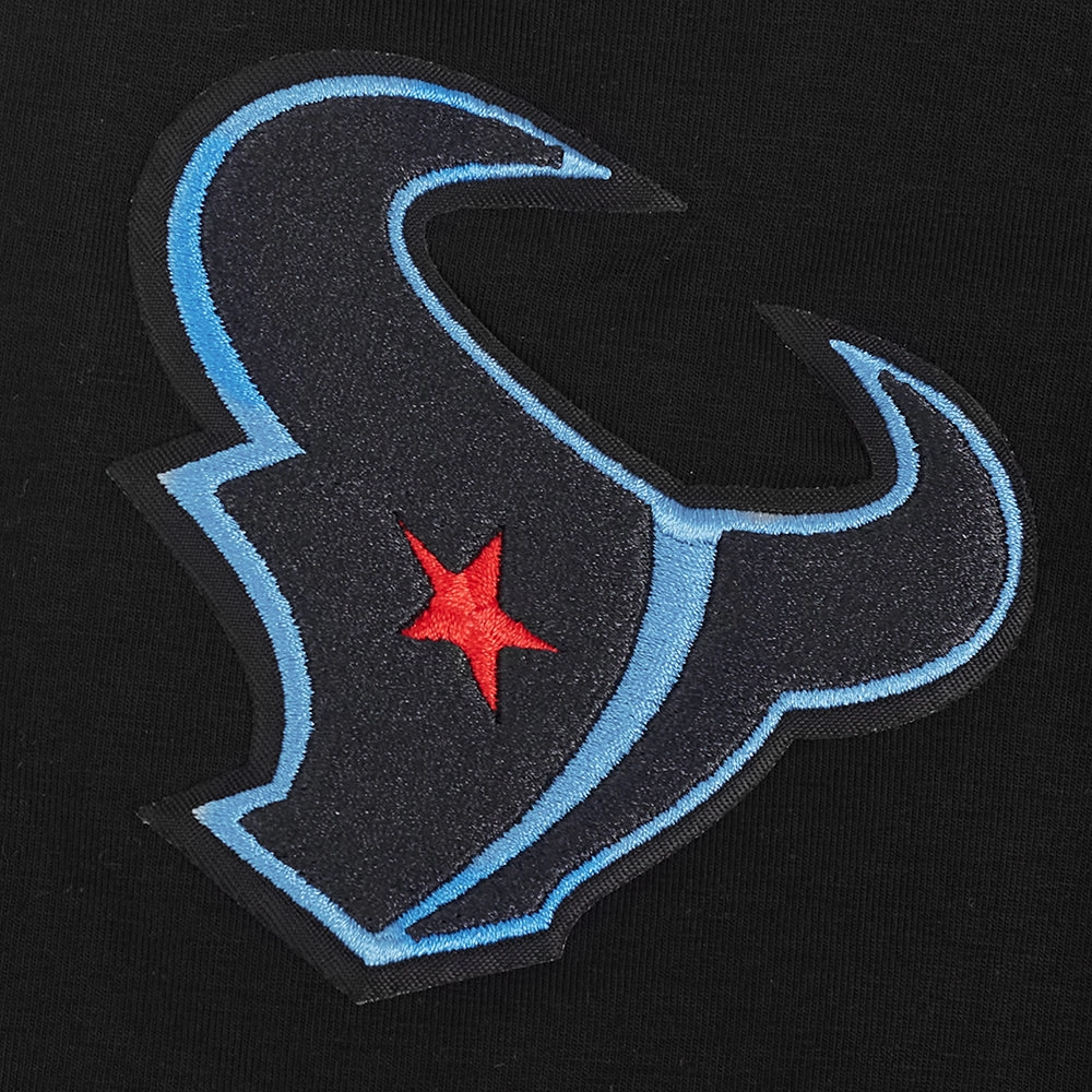 NFL HOUSTON TEXANS CJ STROUD #7 CLASSIC WOMEN'S SINGLE JERSEY BOXY TEE (BLACK)
