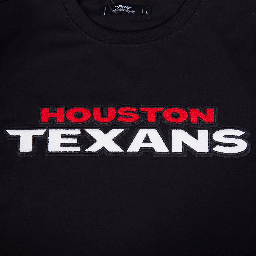 NFL HOUSTON TEXANS CLASSIC CHENILLE MEN'S   TEE (BLACK)