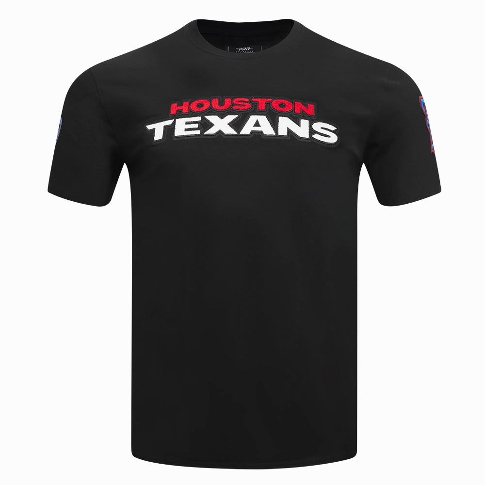 NFL HOUSTON TEXANS CLASSIC CHENILLE MEN'S   TEE (BLACK)