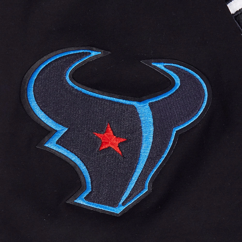 NFL HOUSTON TEXANS CLASSIC CHENILLE MEN'S   TEE (BLACK)