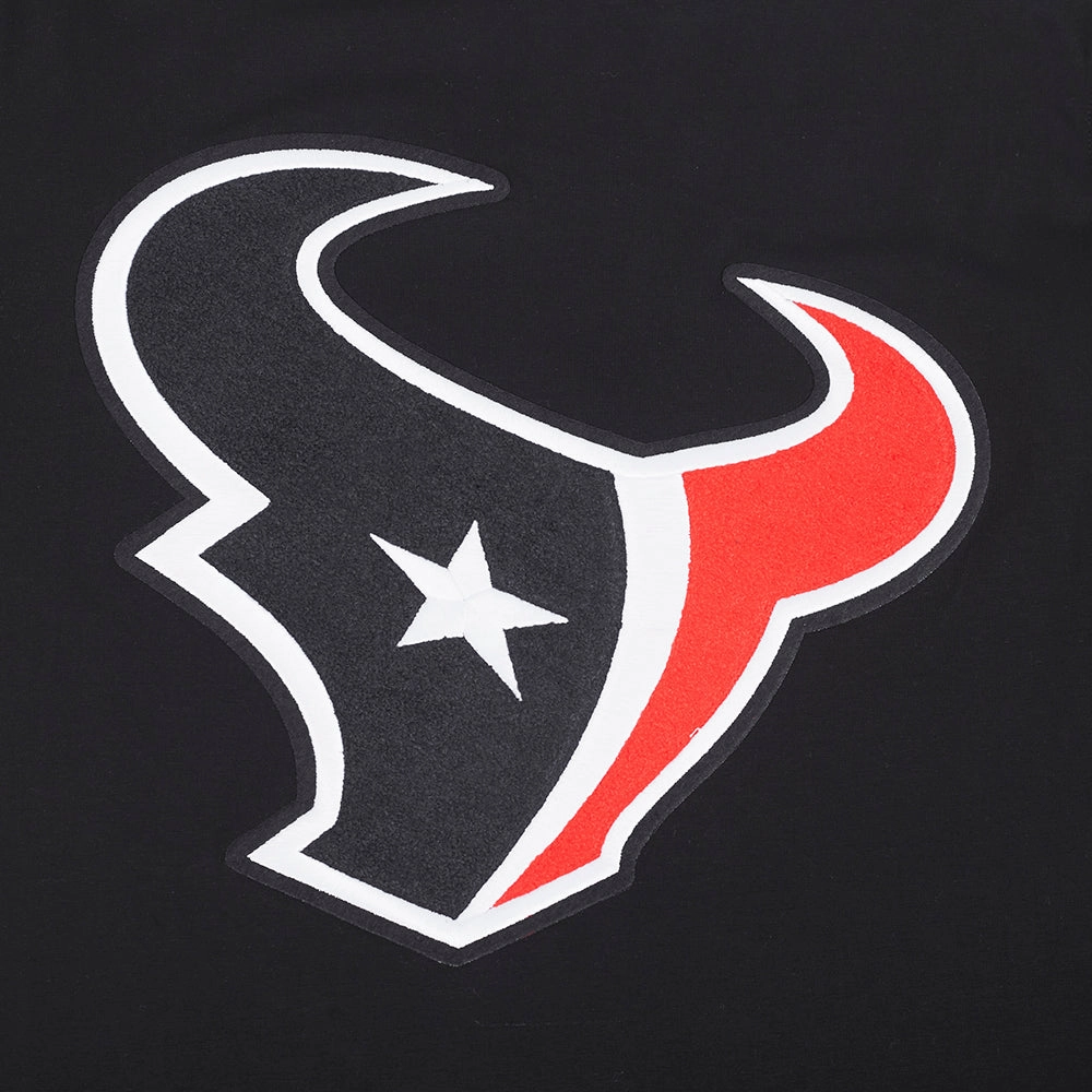 NFL HOUSTON TEXANS CLASSIC MASH UP MEN'S SINGLE JERSEY TEE (BLACK)