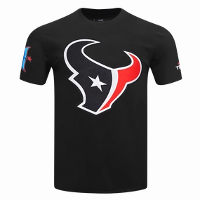 NFL HOUSTON TEXANS CLASSIC MASH UP MEN'S SINGLE JERSEY TEE (BLACK)