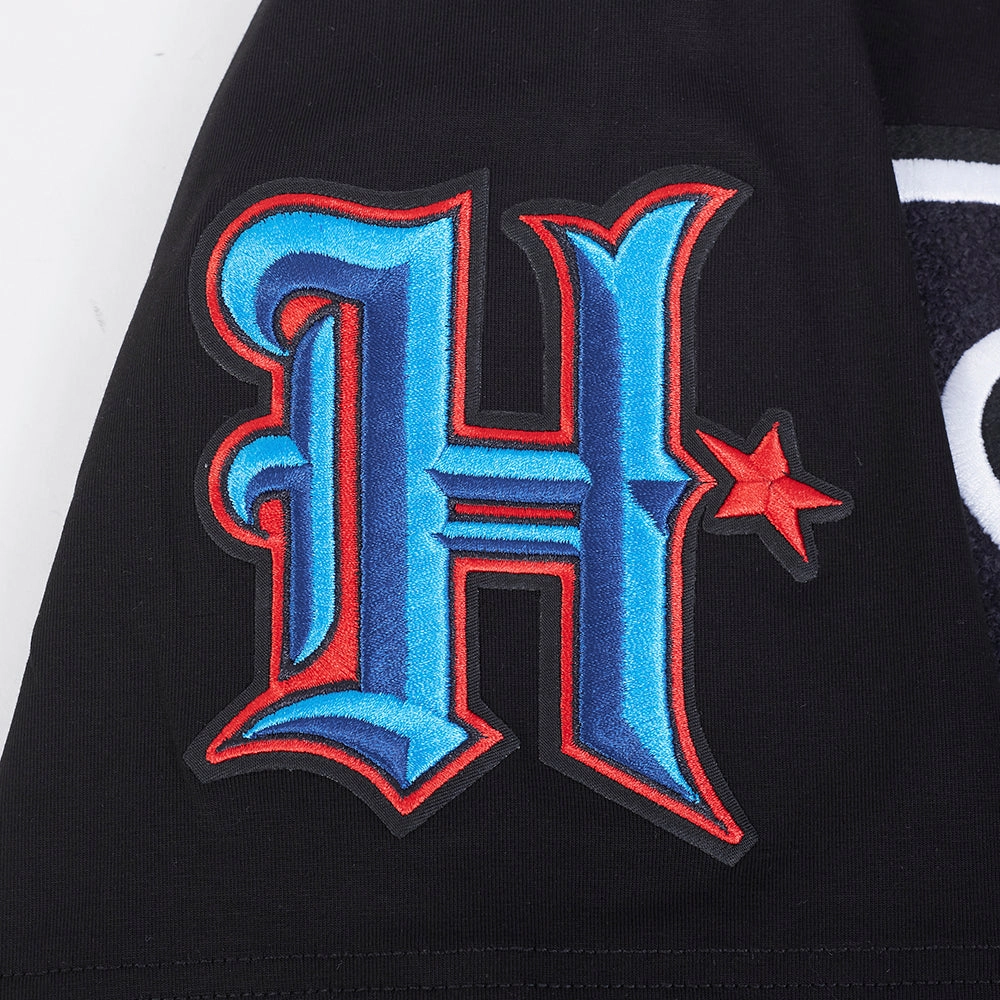NFL HOUSTON TEXANS CLASSIC MASH UP MEN'S SINGLE JERSEY TEE (BLACK)