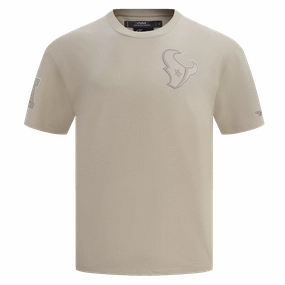 NFL HOUSTON TEXANS NEUTRAL MEN'S DROP SHOULDER TEE (TAUPE)