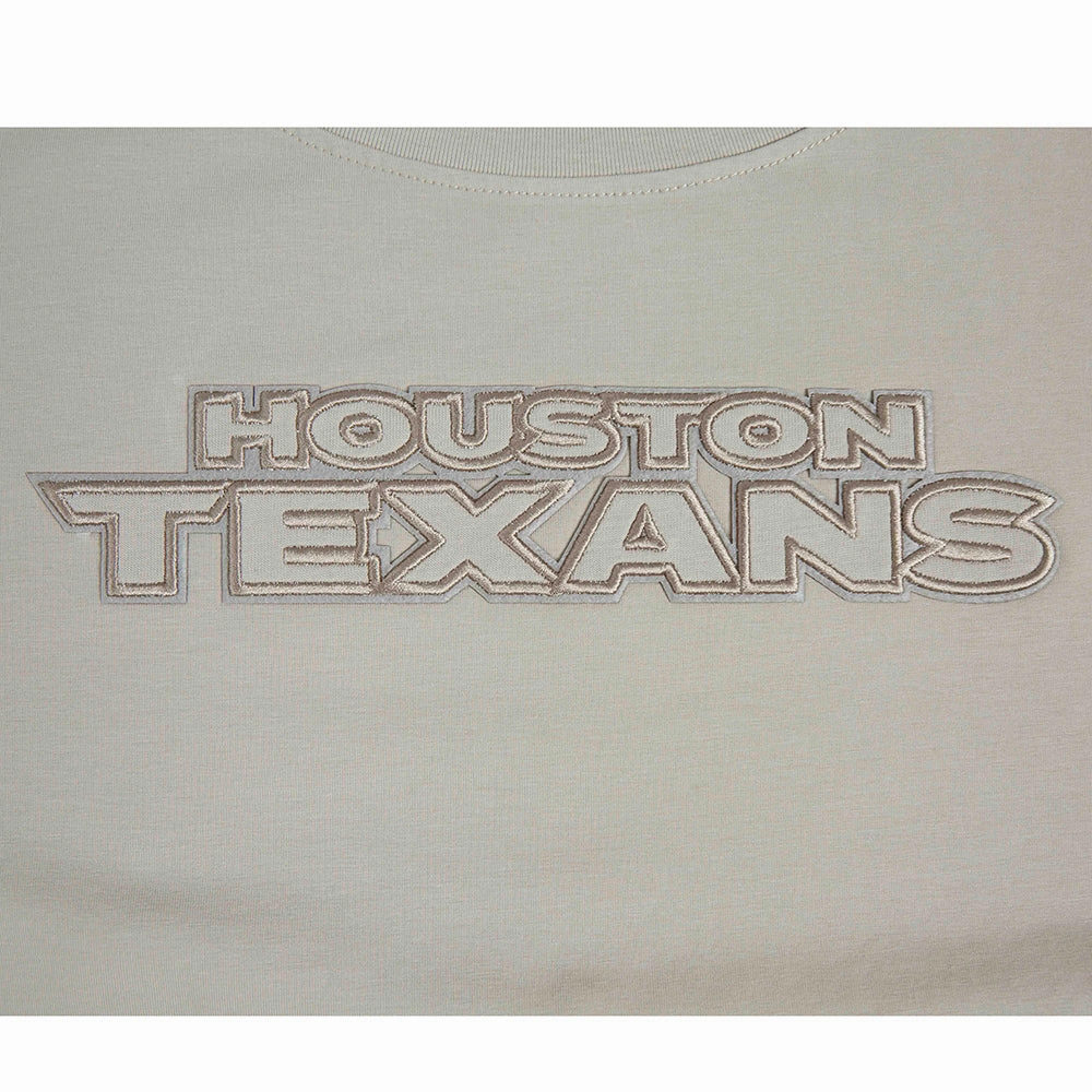 NFL HOUSTON TEXANS NEUTRAL WOMEN'S SINGLE JERSEY BOXY TEE (TAUPE)