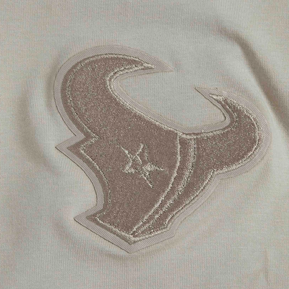 NFL HOUSTON TEXANS NEUTRAL WOMEN'S SINGLE JERSEY BOXY TEE (TAUPE)