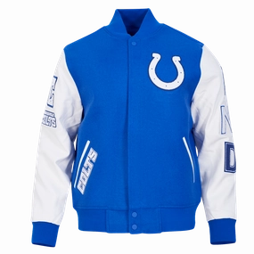 NFL INDIANAPOLIS COLTS CLASSIC WOOL MEN'S VARSITY JACKET (ROYAL/WHITE)