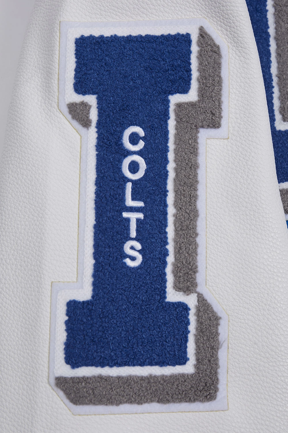 NFL INDIANAPOLIS COLTS MASHUP RIB WOOL MEN'S VARSITY JACKET (ROYAL BLUE/WHITE)