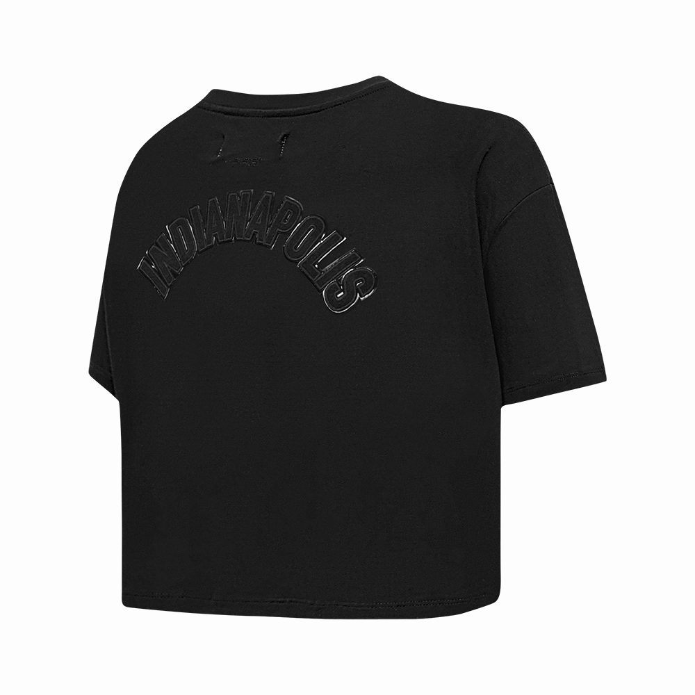 NFL INDIANAPOLIS COLTS TRIPLE BLACK WOMEN'S SINGLE JERSEY BOXY TEE (TRIPLE BLACK WOMEN'S)