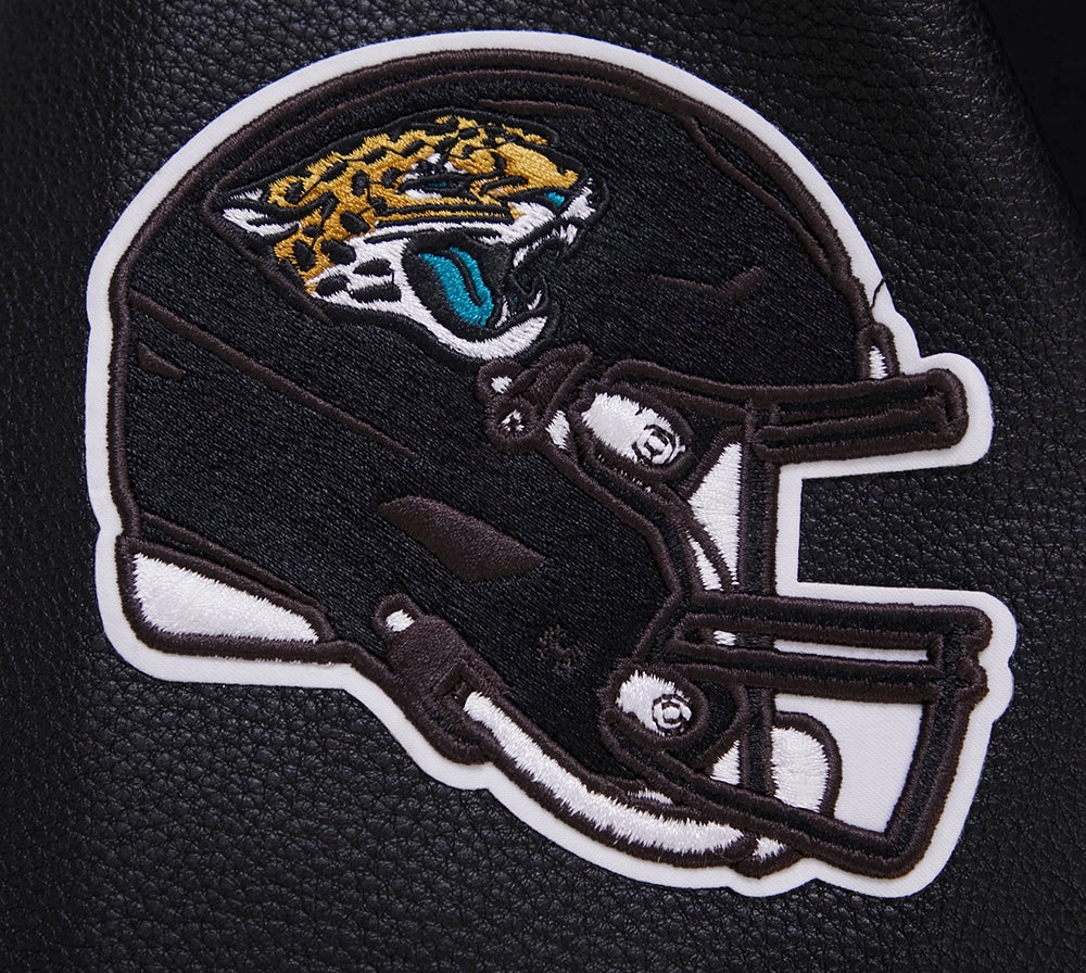 NFL JACKSONVILLE JAGUARS CLASSIC MEN'S WOOL VARSITY JACKET (BLACK)