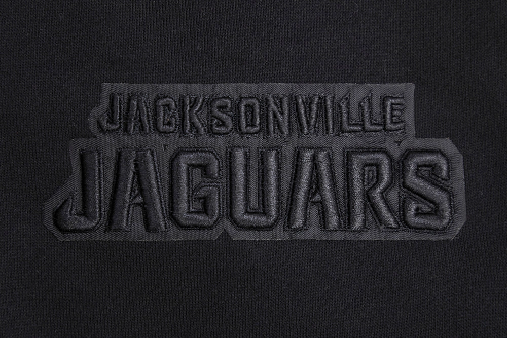 NFL JACKSONVILLE JAGUARS NEUTRAL DROP SHOULDER MEN'S PULLOVER HOODIE (BLACK)