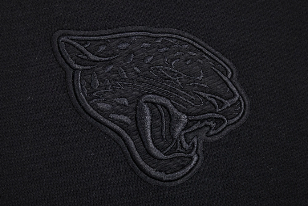 NFL JACKSONVILLE JAGUARS NEUTRAL DROP SHOULDER MEN'S PULLOVER HOODIE (BLACK)