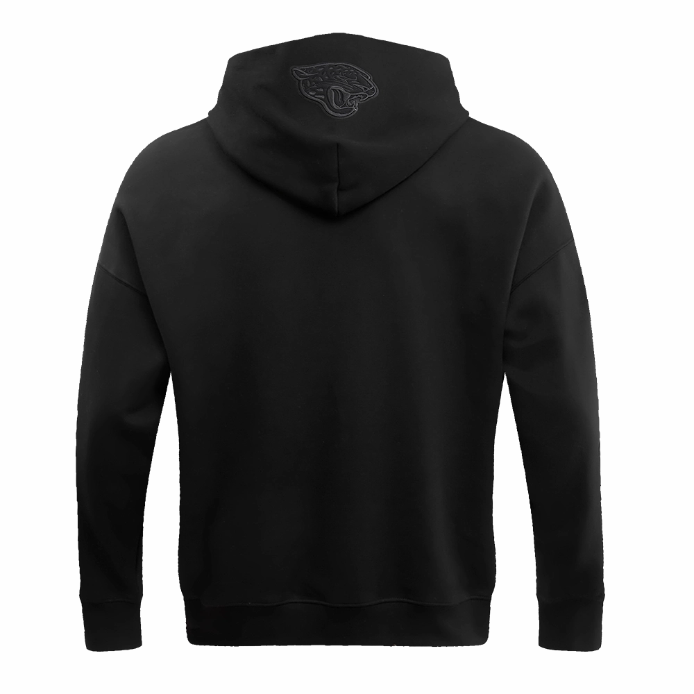 NFL JACKSONVILLE JAGUARS NEUTRAL DROP SHOULDER MEN'S PULLOVER HOODIE (BLACK)