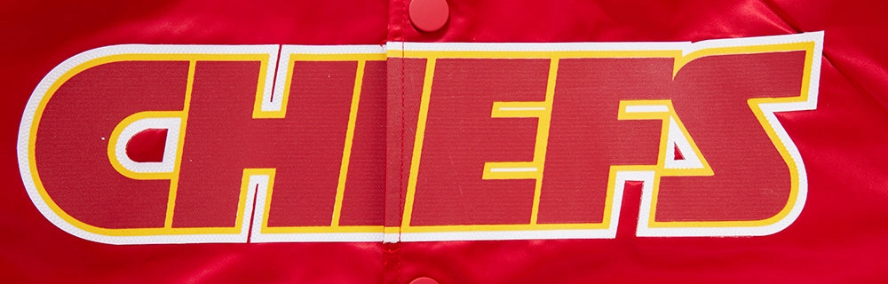 NFL KANSAS CITY CHIEFS BIG LOGO MEN'S SATIN JACKET (RED)