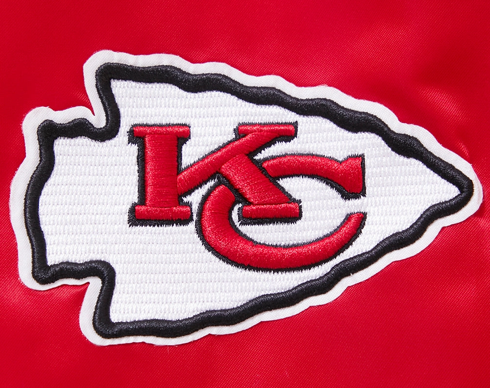 NFL KANSAS CITY CHIEFS BIG LOGO MEN'S SATIN JACKET (RED)