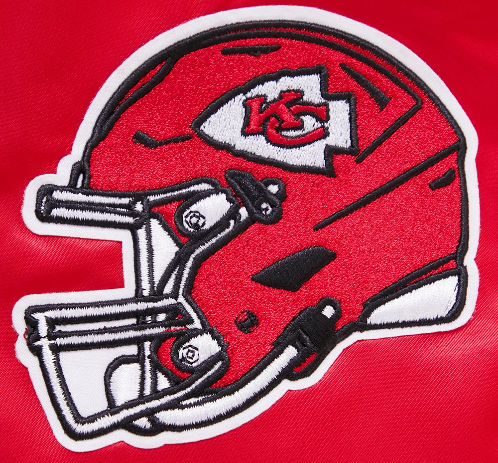 NFL KANSAS CITY CHIEFS BIG LOGO MEN'S SATIN JACKET (RED)